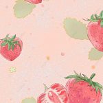 Strawberry Watercolor Mobile Wallpaper Background