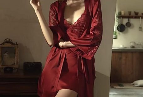 10.1US $ 35% OFF|Robe Set For Women Robe With Pads Sexy Satin Sleepwear Intimate Lingerie Perspective Nightdress Lace Nightgown Home Clothes - Robes - AliExpress