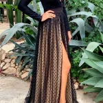 Black Fashion Sexy Long Sleeve Slim Dress