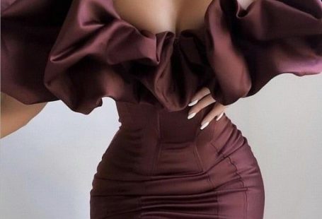 Sexy Off Shoulder Ruffles Summer Dress - Burgundy / XS