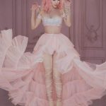 Stretch Pink Rhinestones Tailing Show Outfit - One Size Stretch