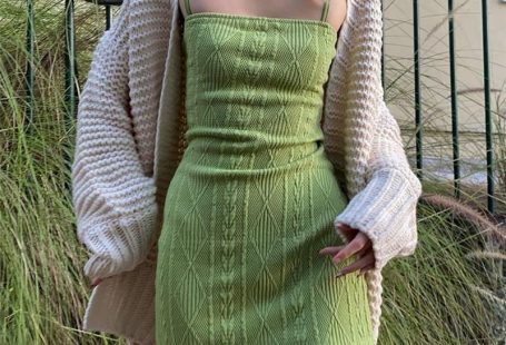 Vintage Dress Trend - Soft Girl Knitted Spaghetti Strap Mini Dress