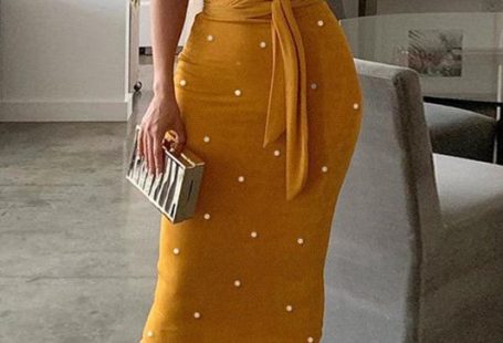 Yellow Sexy Fashion Off Shoulder Dress