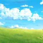Dia céu nuvens - anime fundo. | Foto Premium