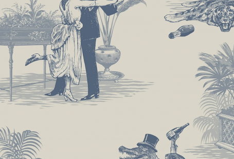 Safari Soiree, Heron Blue - Roll