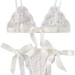 $13.29 Women lace sleepwear nightwear plus size mesh bra sexy lingerie underpant set sleepwear bo...