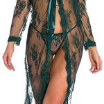 $20.79 Sexy lingerie for women lace teddy lingerie deep v open plus size nightgown underwear paja...