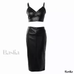 Baslia - Chic Black Sexy Halter Top