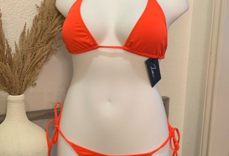 Bikini/82%Polyester 18%Spandex(No Returns No Refund) | Color: Orange | Size: M