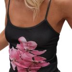 Blue Zone Planet |  Tessa's Floral Print Backless Spaghetti Strap Slim Crop Top - Pattern2 / M