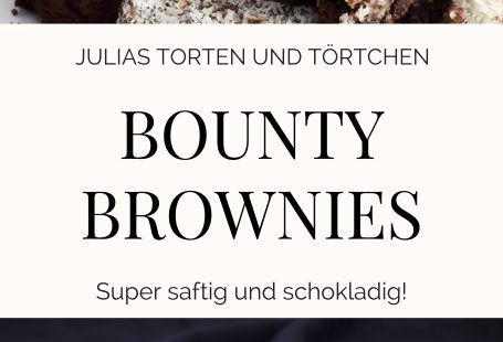 Bounty Brownies - Saftige Brownies mit Kokos Füllung