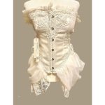 Charmain Dresses | Xl Nwt Charmian Women's Sexy Strapless Floral Embroidery Gothic Corset With Lace | Color: Silver/White | Size: M