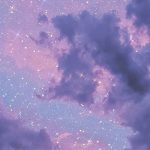 Cloudy Sparkle Sky Background, Poster/Wall Art, Digital Print, Phone Wallpaper