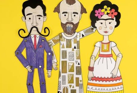 Famous artist paper dolls (9 artists)