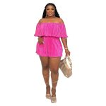 Fashion Sexy Comfortable Strapless Pleated Jumpsuit