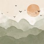 Free Vector | Watercolor mountains background