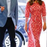 Kate Middleton stuns in red as she and William step out in London