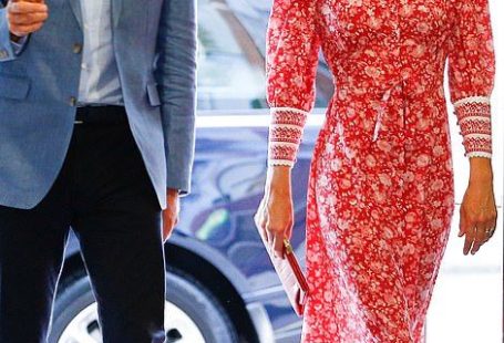 Kate Middleton stuns in red as she and William step out in London