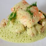 Lachs, Risotto, Dill-Sabayon