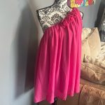 Lane Bryant Tops | Lane Bryant One Shoulder Rosette Detailed Pink Top. | Color: Pink | Size: 14