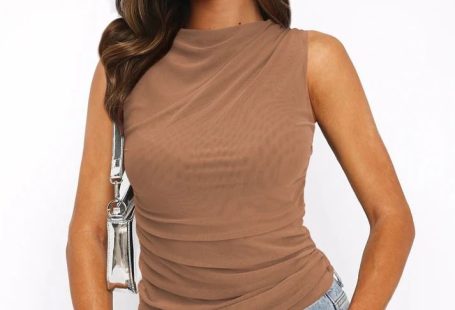 Mesh Stitching Women Clothing Sexy Slim Top Sexy Inner Vest round Neck
