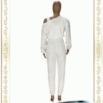 Plush Slanted Shoulder Short Sexy Three-piece Suit