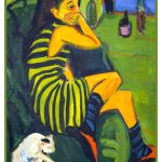 Portrait of a Female Artist by Ernst Ludwig Kirchner Counted Cross Stitch Pattern