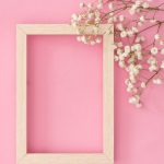 Premium Photo | Flowers composition romantic. white gypsophila flowers, photo frame
