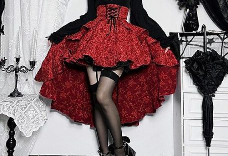 Retro Vintage Punk  Gothic Medieval Steampunk Skirt Masquerade Mullet Skirt Goth Girl Women's Cosplay Costume Masquerade Party Skirts