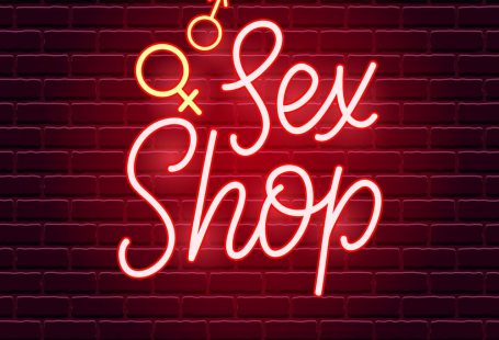 Sex shop neon sign vector image on VectorStock