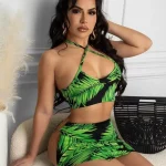 Sexy Printed Slim Skirt Two-piece Set