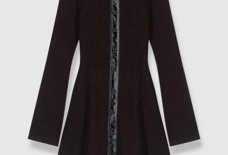 Short Knit Dress - Black - TUK 10 / FR 38 - Maje