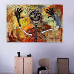 Tableau Basquiat AM NIGHT TIME 1981 - 60x80cm / Plexiglas