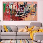 Tableau Basquiat en 1982 - 60x120cm / Toile tendue sur châssis