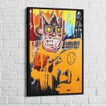 Tableau Jean Michel Basquiat Orange Sports Figure - 75x100cm / Plexiglas