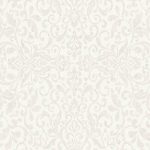 White Metallic Ornamental Wallpaper R6251 - Free Sample