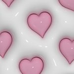 wallpaper heart pink and white