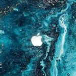 BLUE GLITTER MOTION IPHONE WALLPAPER