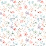 Blossom Into Beauty, Watercolor Wildflowers Floral Wallpaper Digital Seamless Pattern
