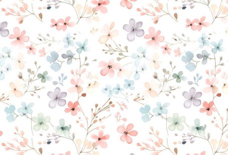 Blossom Into Beauty, Watercolor Wildflowers Floral Wallpaper Digital Seamless Pattern