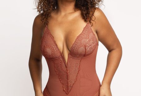 Body sexy en dentelle à col en V profond ou jupe en cuir - Full Lace / Black / XXL
