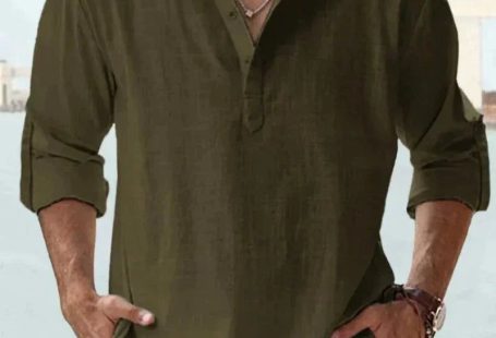 Casual comfort linen men's shirt - Wit / 3XL