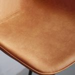 Contemporary Faux Leather Bar Stool Armless Backrest Bar Stool Orange-1 Piece