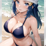 Dawn Pokemon Trainer | Bikini/Beach Set #1 | Sexy | Lewd | Full Art | Jumbo | Foil | Non Foil