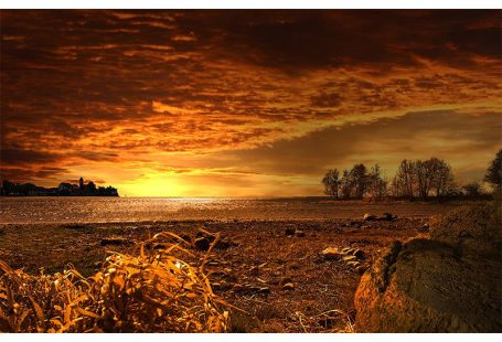 Decoratieve Sky vlekbestendig fotografie behang levende muur muurschildering 147 cm x 97 cm / Blauw / Niet-geplakt