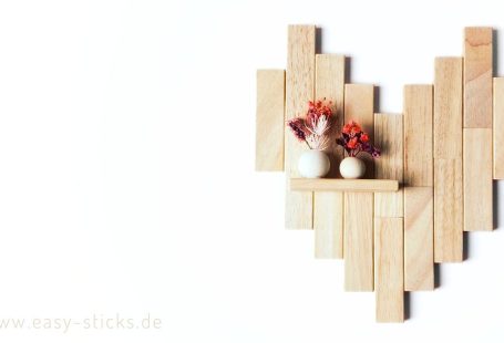 Ein Herz aus Easy-Sticks - Bastelidee zum Valentinstag