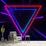 Environment Friendly Wall Mural Wallpaper Abstract Geometry Sitting Room Wall Mural