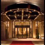Free  Hotels, Doorway, Red Background Images, Atmospheric Hotel Entrance On The Red Carpet Golden Background Material Photo Background PNG and Vectors