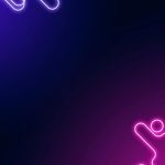 Free Vector | Neon abstract border on a dark purple social story template vector