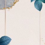Free Vector | Rectangle gold frame with foliage pattern background
